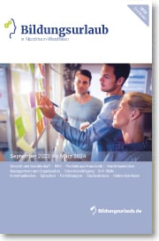 Cover der Broschüre »Bildungsurlaub NRW« in der Ausgabe September 2023 - März 2024