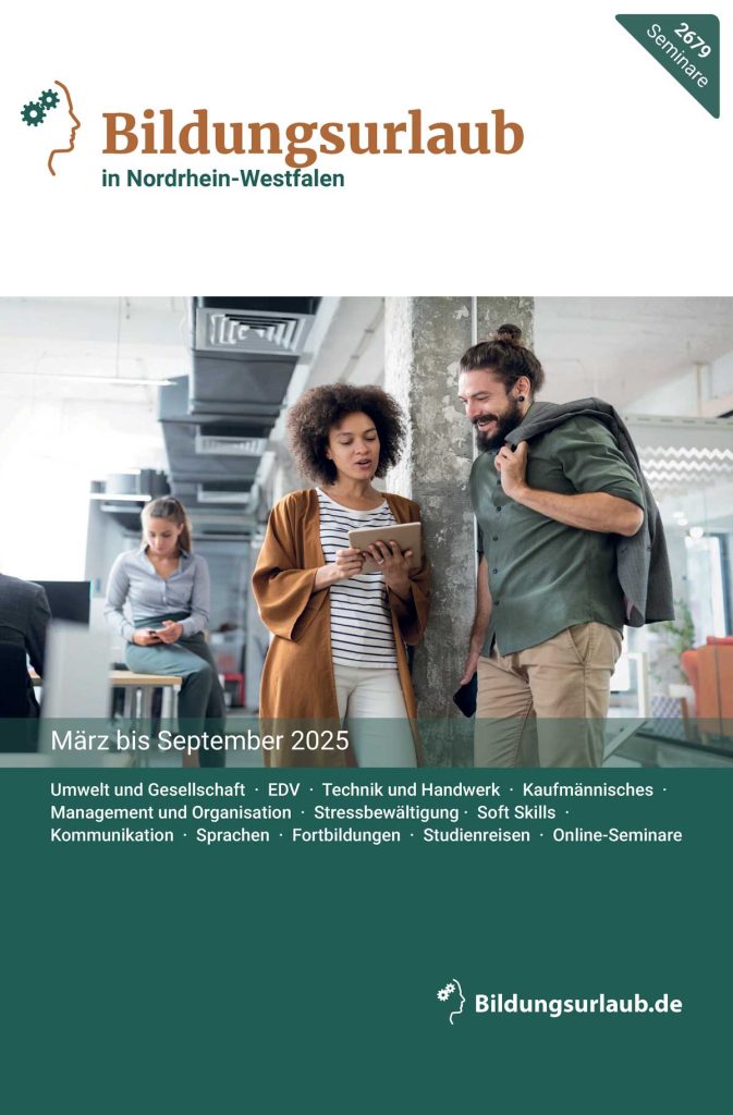 Cover der Broschüre »Bildungsurlaub NRW« in der Ausgabe März - September 2025