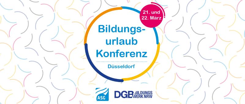 Veranstalter-Logos und Datum für die Bildungsurlaub-Konferenz am 21. und 22. März 2025 in Düsseldorf