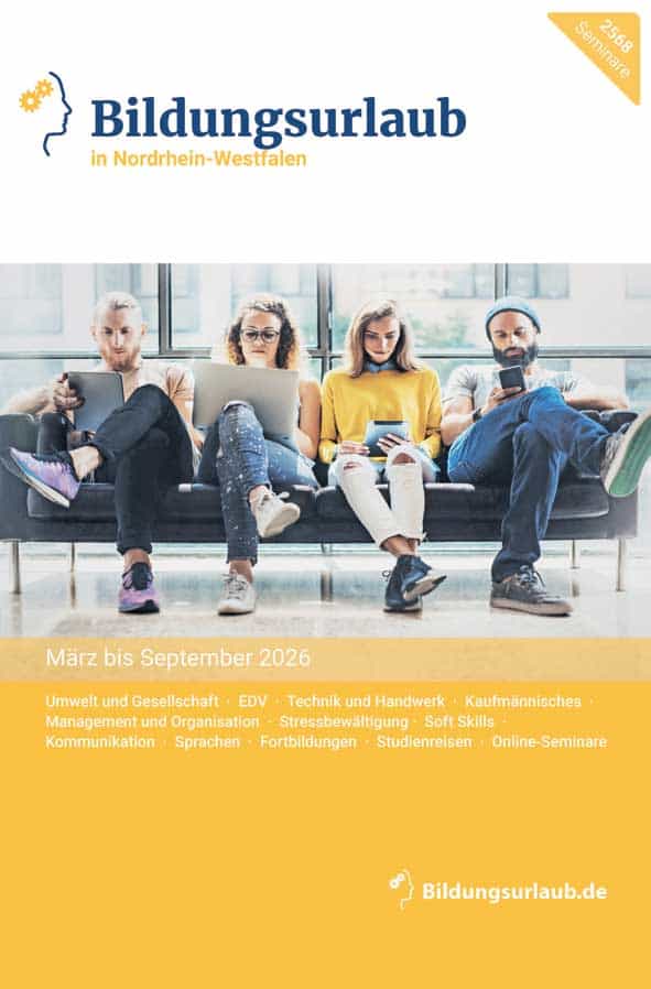 Cover der Broschüre »Bildungsurlaub NRW« in der Ausgabe März - September 2026