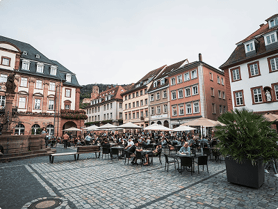 Charakteristischer Marktplatz in Baden-Württemberg